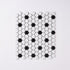 Italian White Hexagon w / Black Dots Matte Honed Backsplash Mosaic Tile 1"