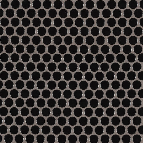 Italian Black Penny Round Glossy Polished Backsplash Mosaic Tile