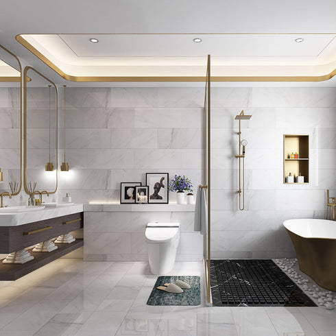 Oriental White Wall and Floor Tile 12x24"