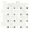 Thassos White Basketweave Mosaic w/ Green Dots - LARGE Polished