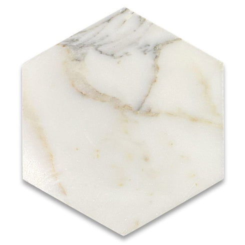 Calacatta Gold Honed Hexagon Mosaic Backsplash Wall Tile 6"