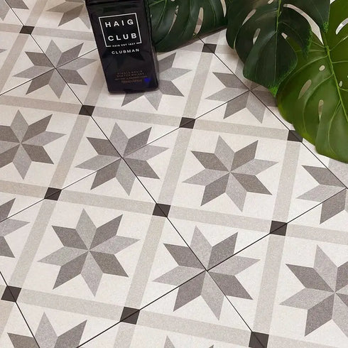 Genova Gris Decorative Porcelain Wall And Floor Tile 9x9"