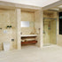 Ivory Travertine Filled & Honed Vein Cut Wall and Floor Tile 12x24"