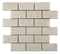 Oyster Travertine Mosaic 2" X 4" 3/8 Filled & Honed Brick Mosaic