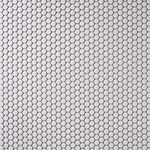Italian White Penny Round Matte Honed Backsplash Mosaic Tile