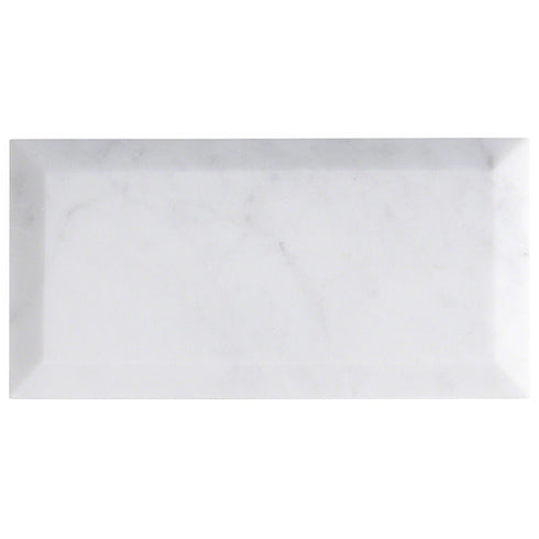 Afyon White Polished Beveled Wall and Floor Tile