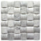 Carrara White 3-D Small-Bread Mosaic Polished