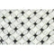 Thassos White Flower Border w / Black Polished