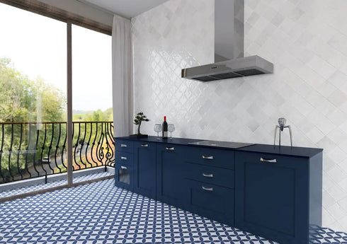 Tokio Azul Decorative Porcelain Wall And Floor Tile 9x9"