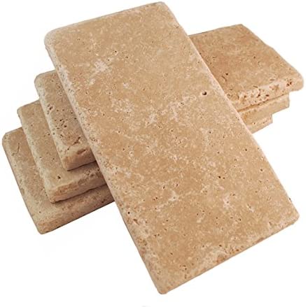 Walnut Travertine Tumbled Wall and Floor Tile 3x6"