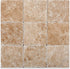 Walnut Travertine Tumbled Wall and Floor Tile 4x4"