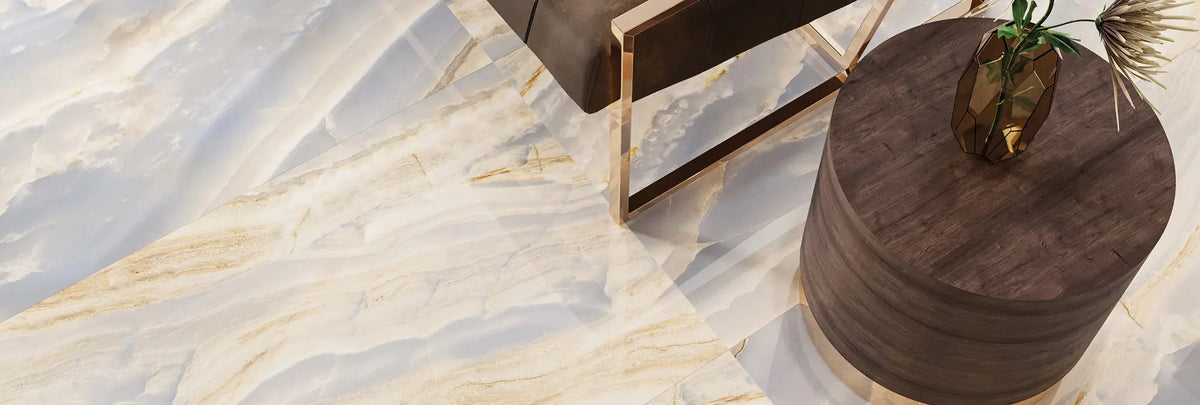 Onyx Opera Blue Sugar Effect Wall and Floor Tile 24