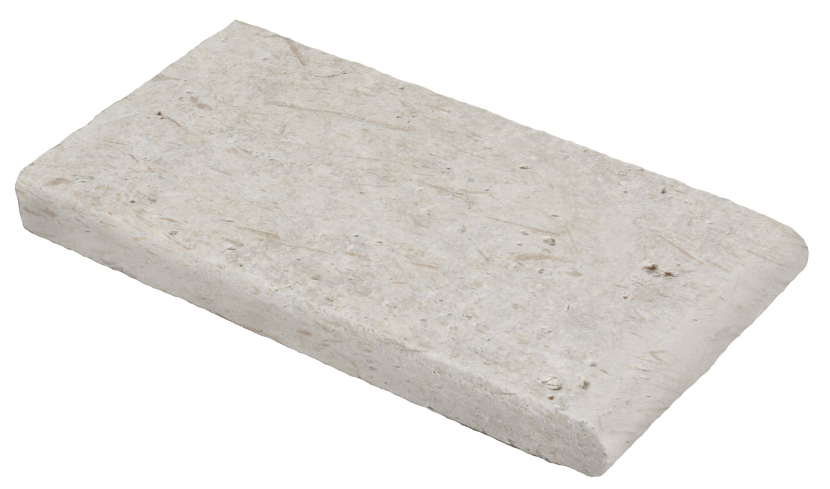 Symra Shell Limestone Tumbled Exterior Coping 6x12